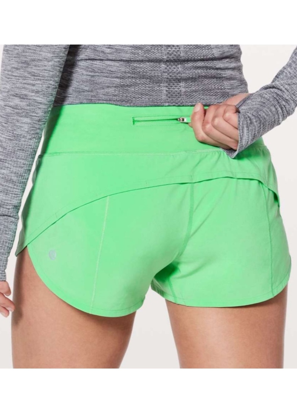 lululemon athletica Bright Lime Green speed up high rise Athletic Shorts